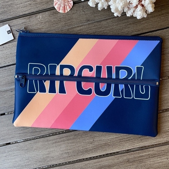 🔆RIP CURL🔆SCHOOL BOAT POOL BEACH LAP TOP TRAVEL BAG - Picture 2 of 7